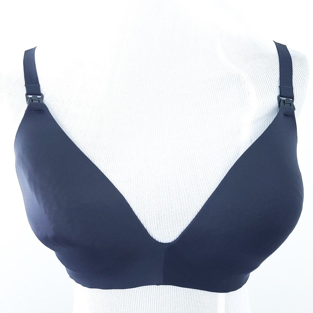 Gilligan & O'Malley Nursing Bra 38D Black Breastfeeding Maternity Wireless
